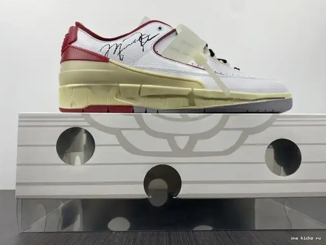 Rep Onekick 2 Retro DJ4375-106 Red White SP Off-White Low Jordan 0407